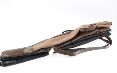 Lot 1328 - A nylon fleece lined double gun slip and two...