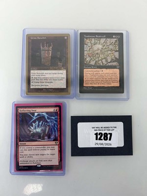 Lot 1287 - 3 Top Loaded Magic the Gathering cards from...