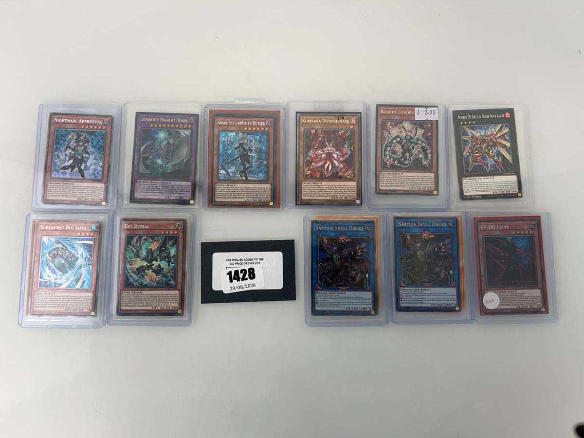 Lot 1428 - Quantity of Top Loaded Yu-Gi-Oh cards form...