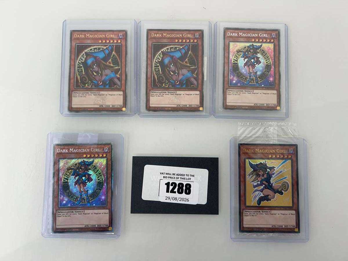 Lot 1288 - 5 Top Loaded Yu-Gi-Oh - Dark Magician Girl -...