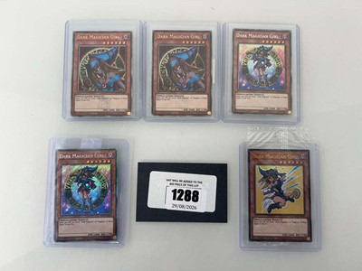 Lot 1288 - 5 Top Loaded Yu-Gi-Oh - Dark Magician Girl -...