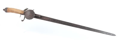 Lot 46 - A continental combined hunting sword and 50...