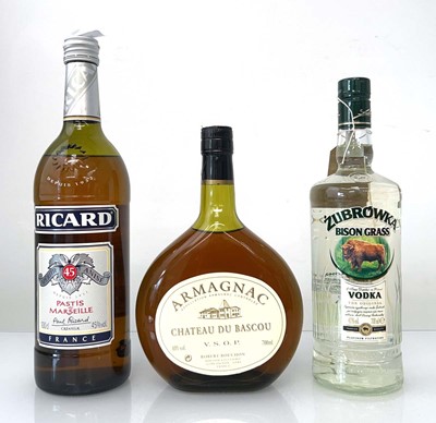 Lot 25 - 3 bottles, 1x Chateau du Bascou VSOP Armagnac...