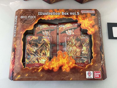 Lot 1644 - 5x One Piece TCG: Illustration Box Vol.5