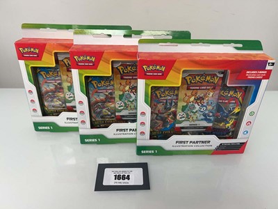 Lot 1664 - 3x Pokémon TCG: First Partner Illustration...