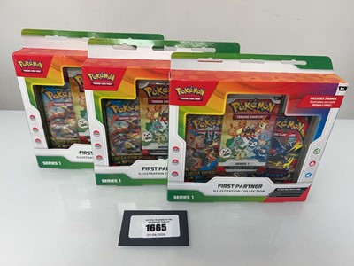 Lot 1665 - 3x Pokémon TCG: First Partner Illustration...