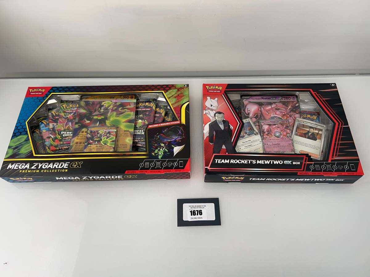 Lot 1676 - (2) Pokémon TCG: Mega Zygarde ex Premium...
