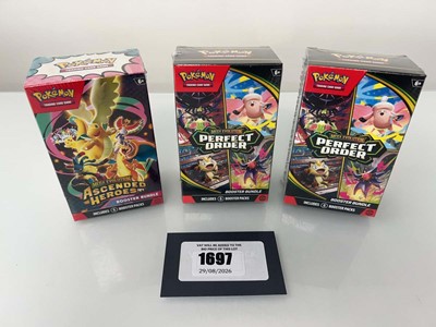 Lot 1697 - (3) 2x Pokémon TCG: Mega Evolution - Perfect...
