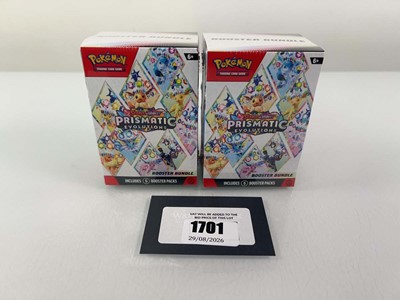 Lot 1701 - 2x Pokémon TCG: Scarlet & Violet - Prismatic...