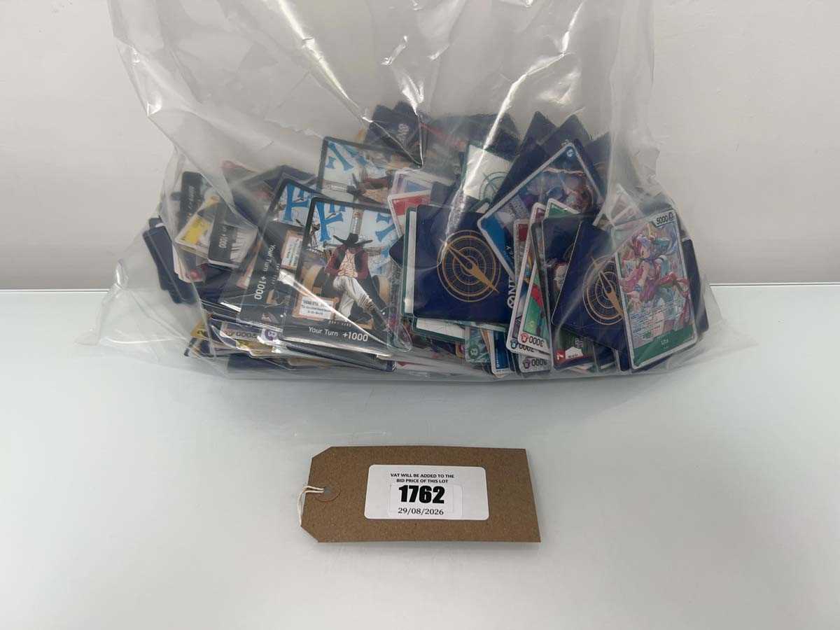 Lot 1762 - Bag containing loose One Piece trading cards