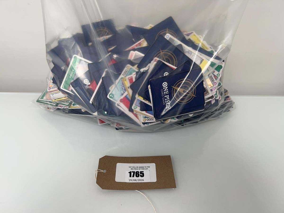 Lot 1765 - Bag containing loose One Piece trading cards