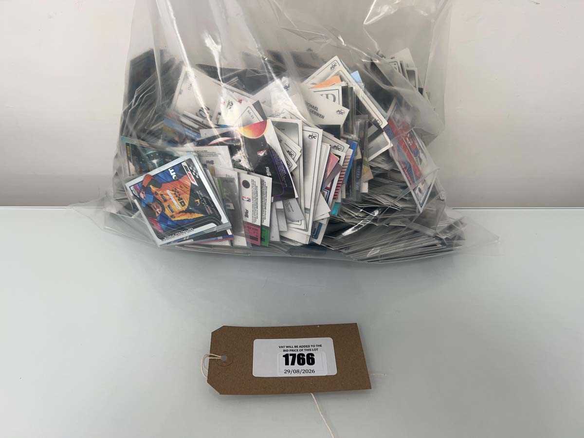 Lot 1766 - Bag containing loose Panini PDC Darts trading...