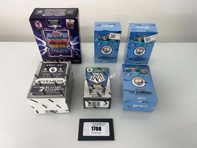 Lot 1706 - (6) Various Football Trading Card boxes...