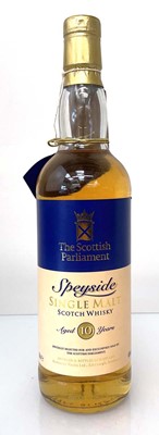 Lot 52 - A bottle of The Scottish Parliament Speyside...
