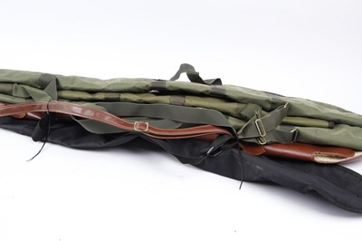 Lot 1329 - 5 Various gun slips, mainly fleece lined