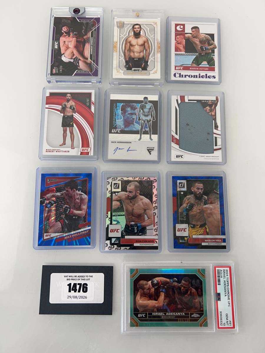 Lot 1476 - (10) Top Loaded Panini/Topps UFC collectable...