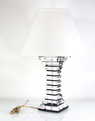 Lot 210 - A table lamp base of urn form constructed of...