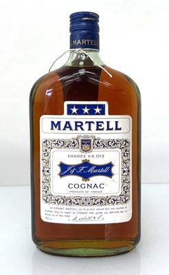 Lot 87 - A flat bottle of J&F Martell 3 star Cognac...