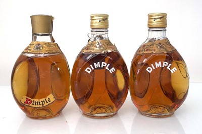 Lot 93 - 3 old half bottles of John Haig Dimple Scotch...