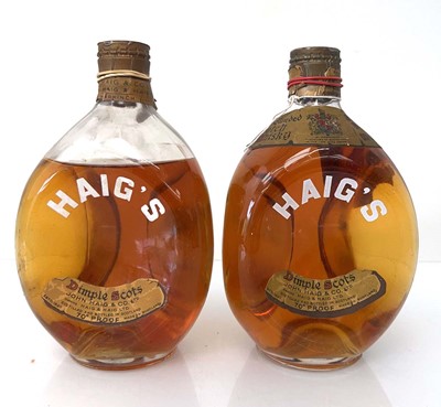 Lot 94 - 2 old bottles of John Haig Diimple Scots...