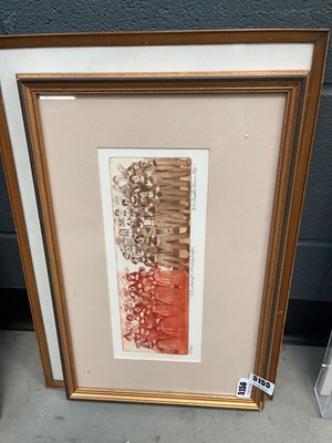 Lot 5155 - Two prints - cathedral interior plus the choir...