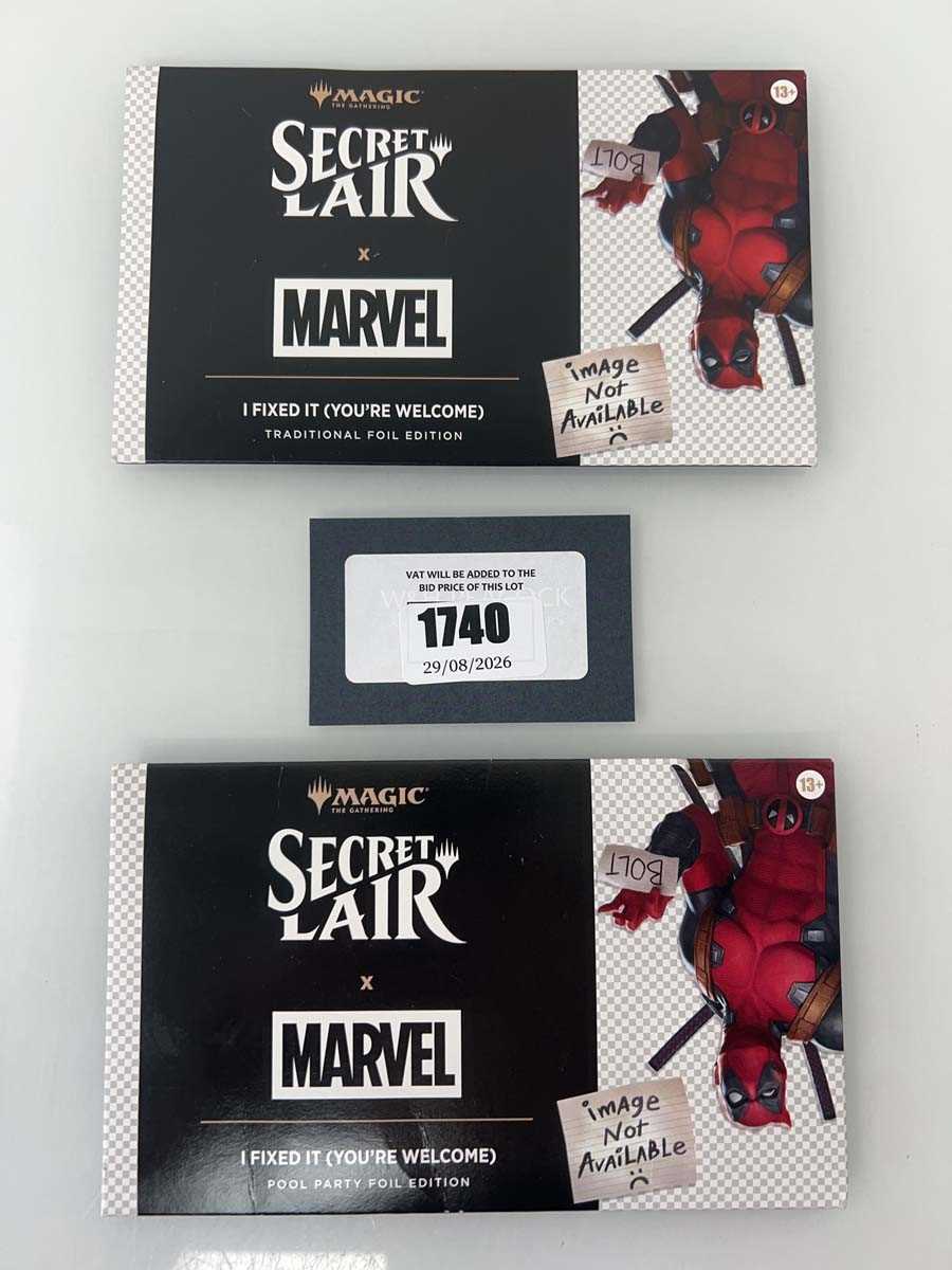 Lot 1740 - (2) Magic the Gathering: Secret Lair x Marvel -...