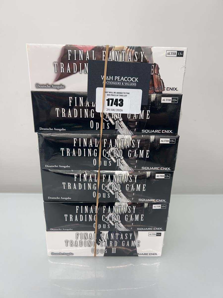 Lot 1743 - (6) German Final Fantasy TCG: Opus I (1), Opus...