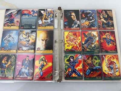 Lot 1514 - Folder of X-Men trading cards along with a bag...