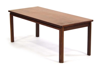 Lot 233 - A 1970's teak rectangular coffee table on...