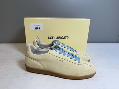 Lot 1309 - Axel Arigato UK8 zane trainers in light yellow...