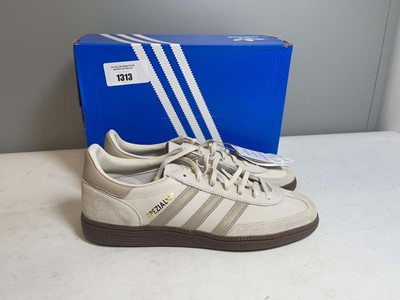 Lot 1313 - Adidas UK11 handball spezial trainers in beige...