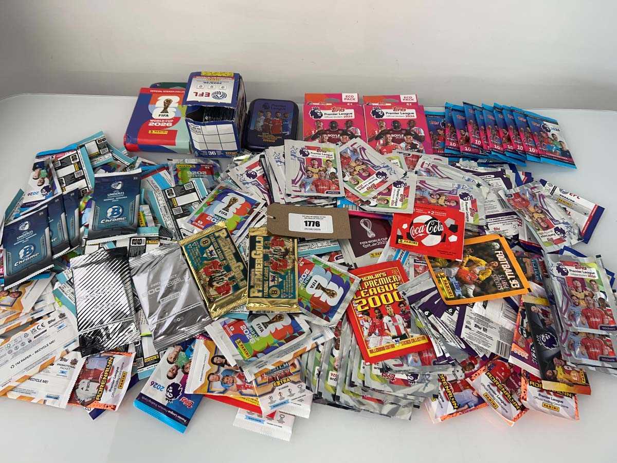 Lot 1776 - Bag containing football cards and stickers...