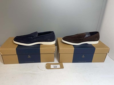 Lot 1326 - 2x Boxed pairs of Charles Tyrwhitt loafers...