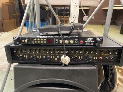 Lot A stage PA setup consisting of two Bose 802...
