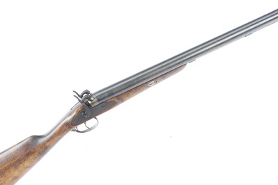Lot 1895 - (S2) 12 bore Spanish Double Percussion Shotgun,...