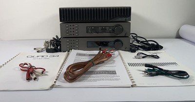 Lot A Quad hi-fi stack consisting of Quad 34...
