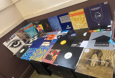 Lot Two record flight cases containing a quantity...