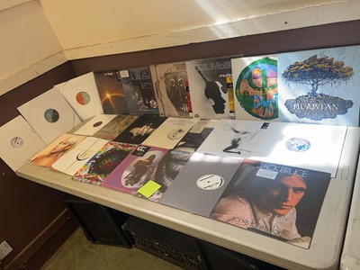 Lot A boxed containing an assortment of vinyl...
