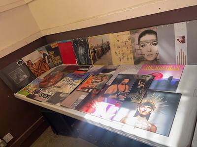 Lot A boxed containing an assortment of vinyl...