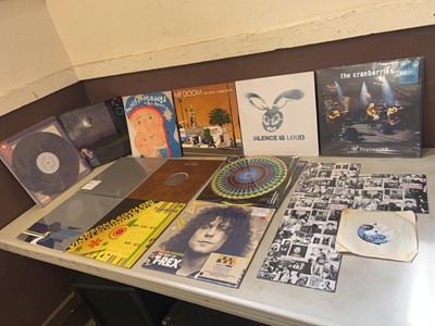 Lot A box containing an assortment of vinyl...