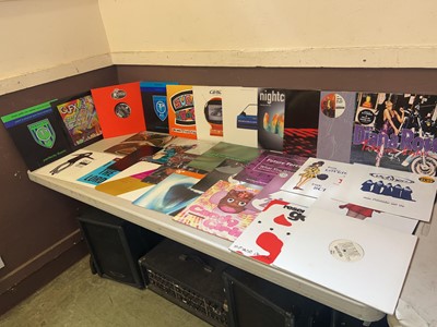 Lot A PVC crate containing an assortment of vinyl...