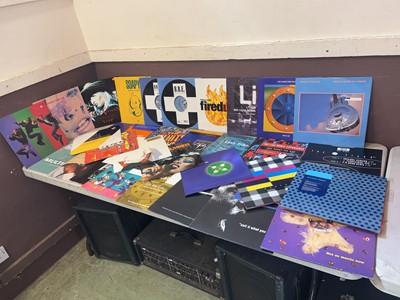 Lot A PVC crate containing an assortment of vinyl...
