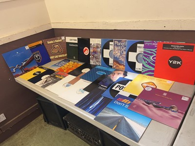 Lot A box containing an assortment of vinyl...
