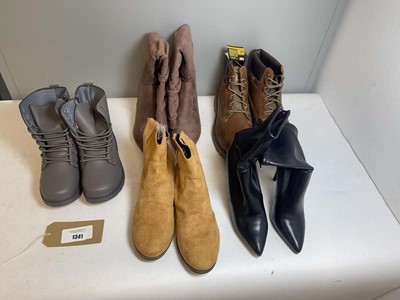 Lot 1341 - 5x Pairs of boots to include Caterpillar, etc