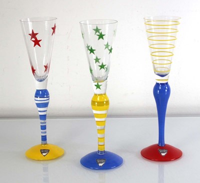 Lot 237 - A set of three Swedish glasses by Orrefors,...