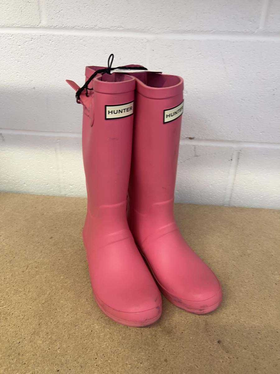 Lot Hunter cascade side wellies in pink junior...