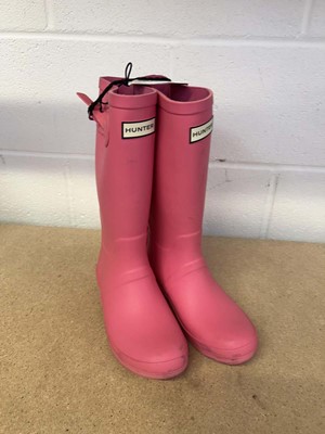 Lot Hunter cascade side wellies in pink junior...