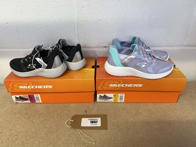 Lot x2 boxed pairs of Skechers hands free swift...