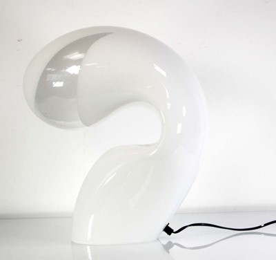 Lot 240 - (C) An Italian 'Ghost' lamp, the Murano white...