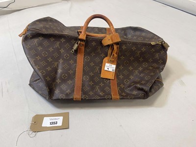 Lot 1353 - Vintage Louis Vuitton duffel bag in brown...